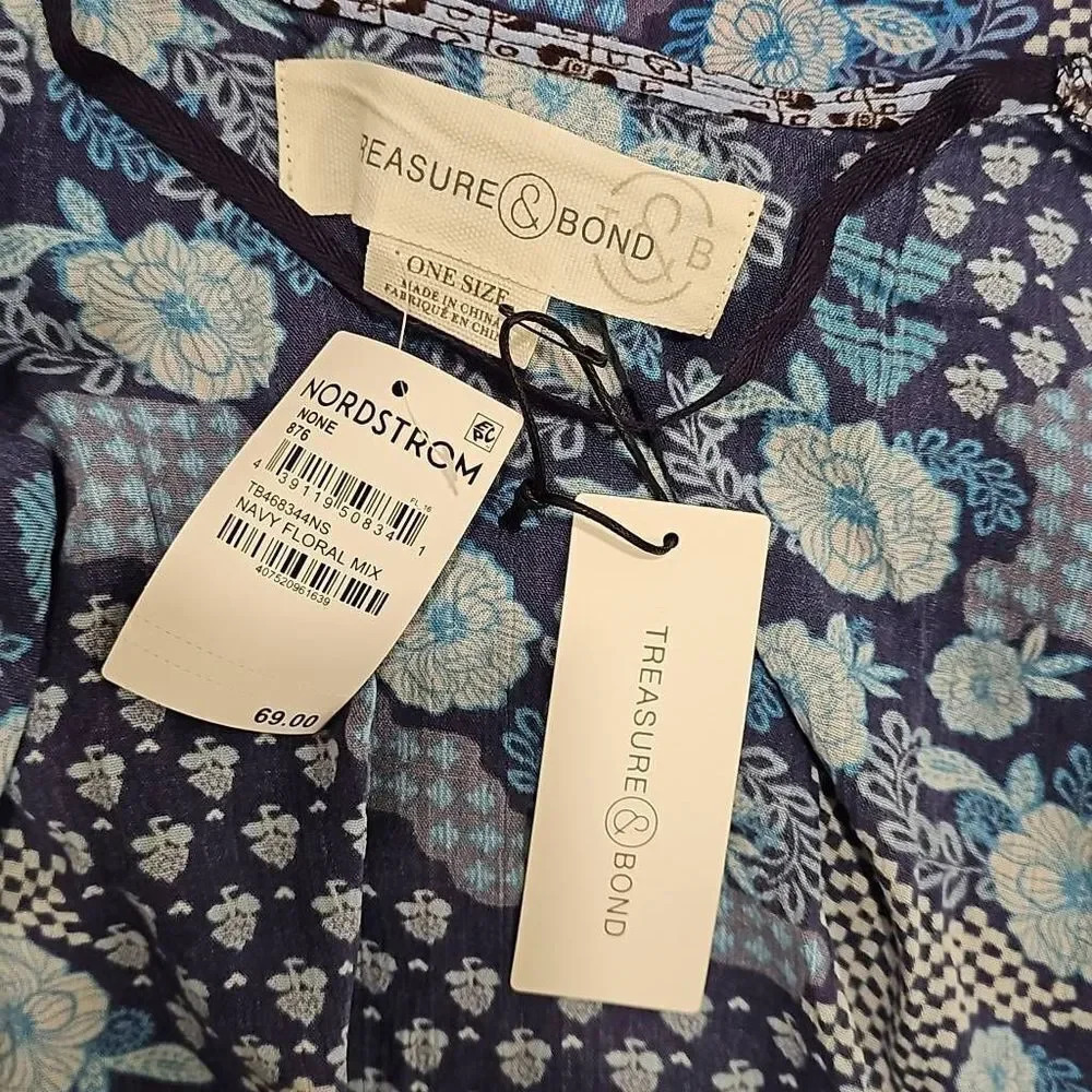 Treasure and Bond Floral Mix Duster One Size - Picture 2 of 6